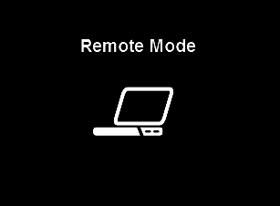 An image of the interface of the Reglo ICC peristaltic pump while in remote control mode.