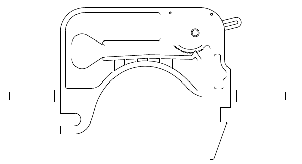 Tubing mounted in the cartidge