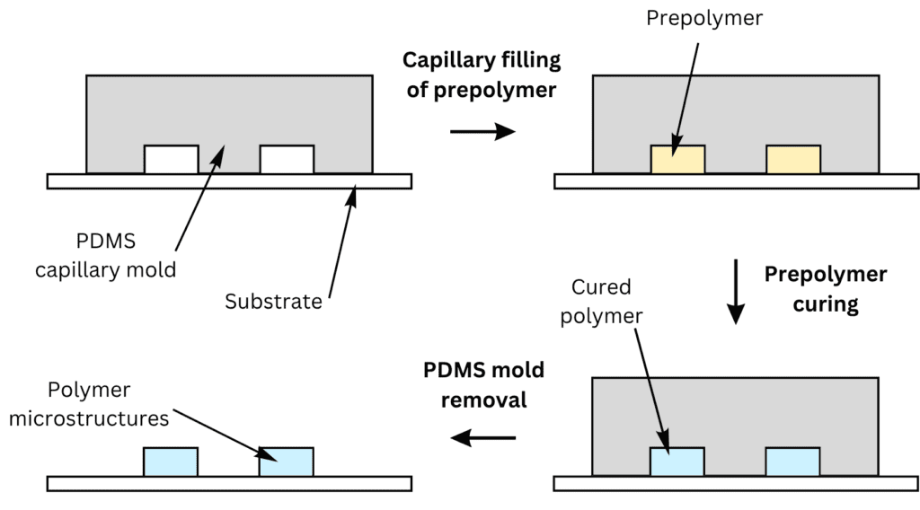 Schematic representation of micromolding in capillaries.