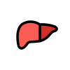 An emoji of a human liver to represent liver spheroids, made with hepatic cells